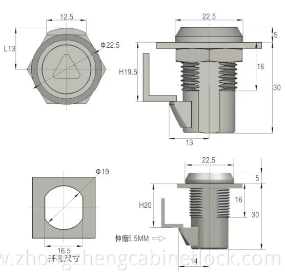 Cabinet Door Lock/Cam Lock